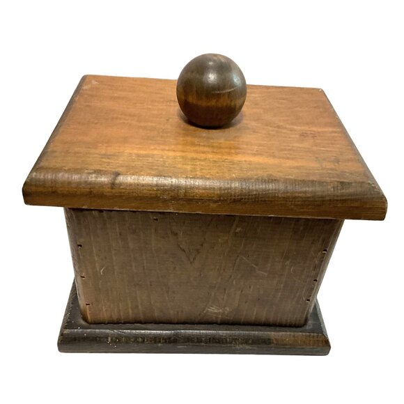 Vintage Wooden Recipe Box with Recipes from the 70s & Older 7.5"H X 6"W X 7.75"L - Picture 6 of 7